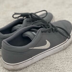 Nike Charcoal SB Sneakers with White Logo